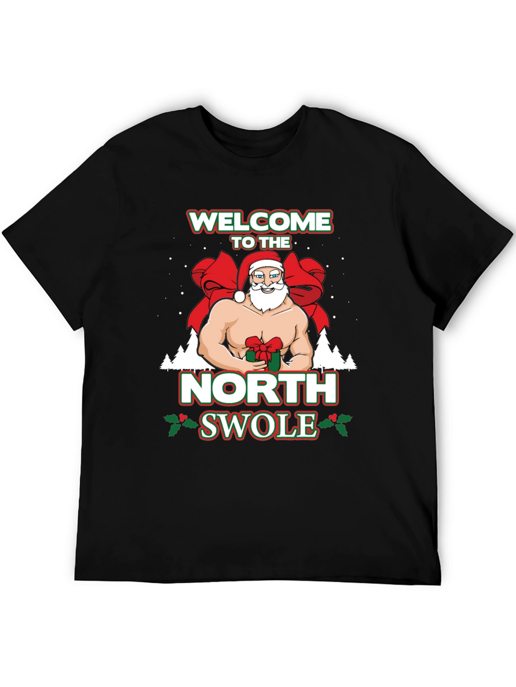 North Swole Santa T-Shirt - Black