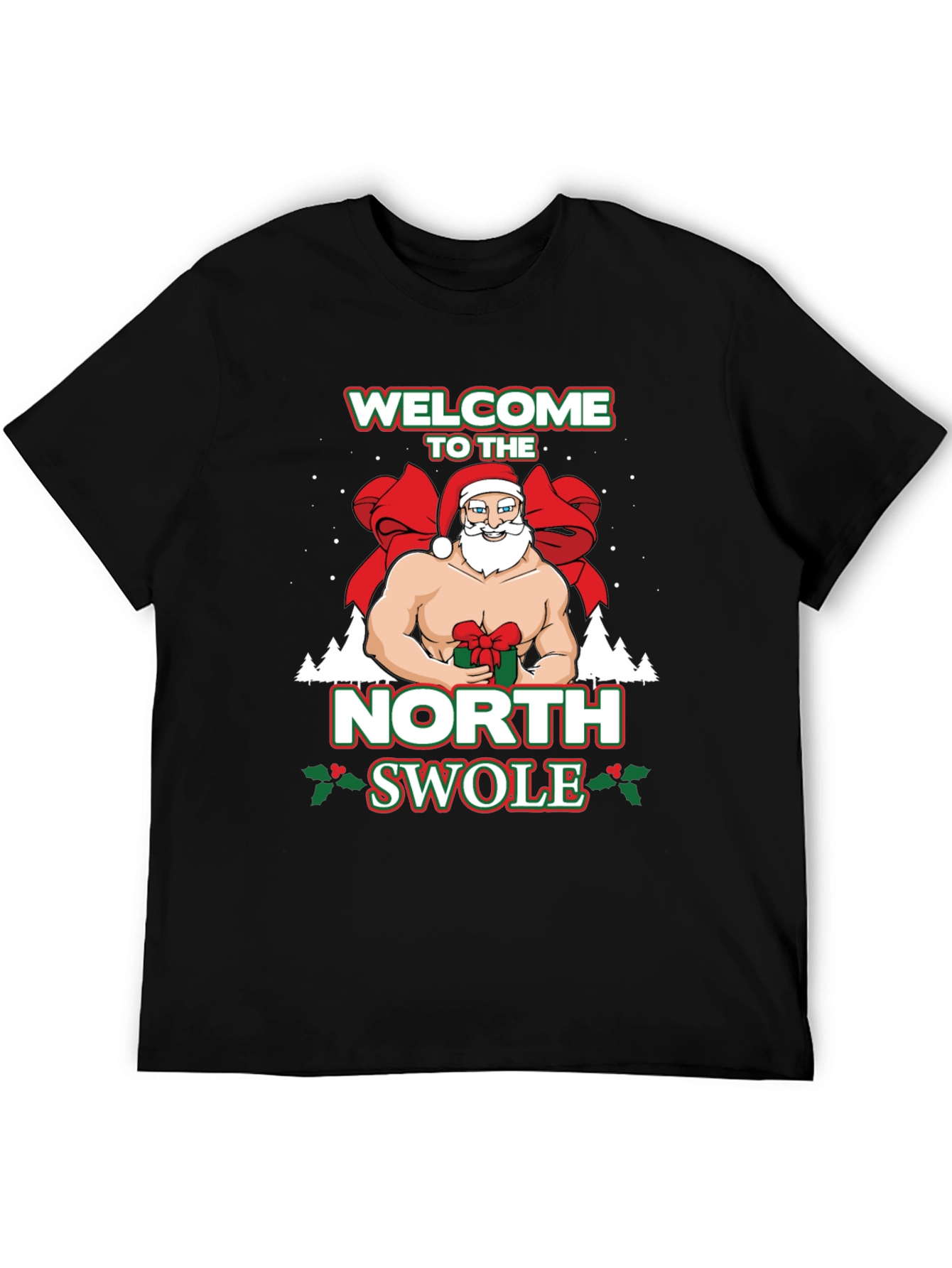 North Swole Santa T-Shirt - Black