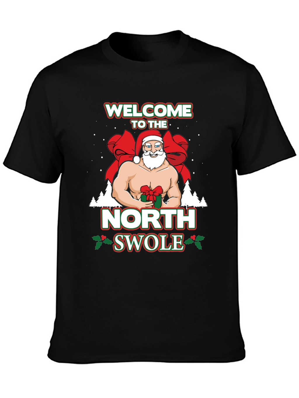 North Swole Santa T-Shirt - Black