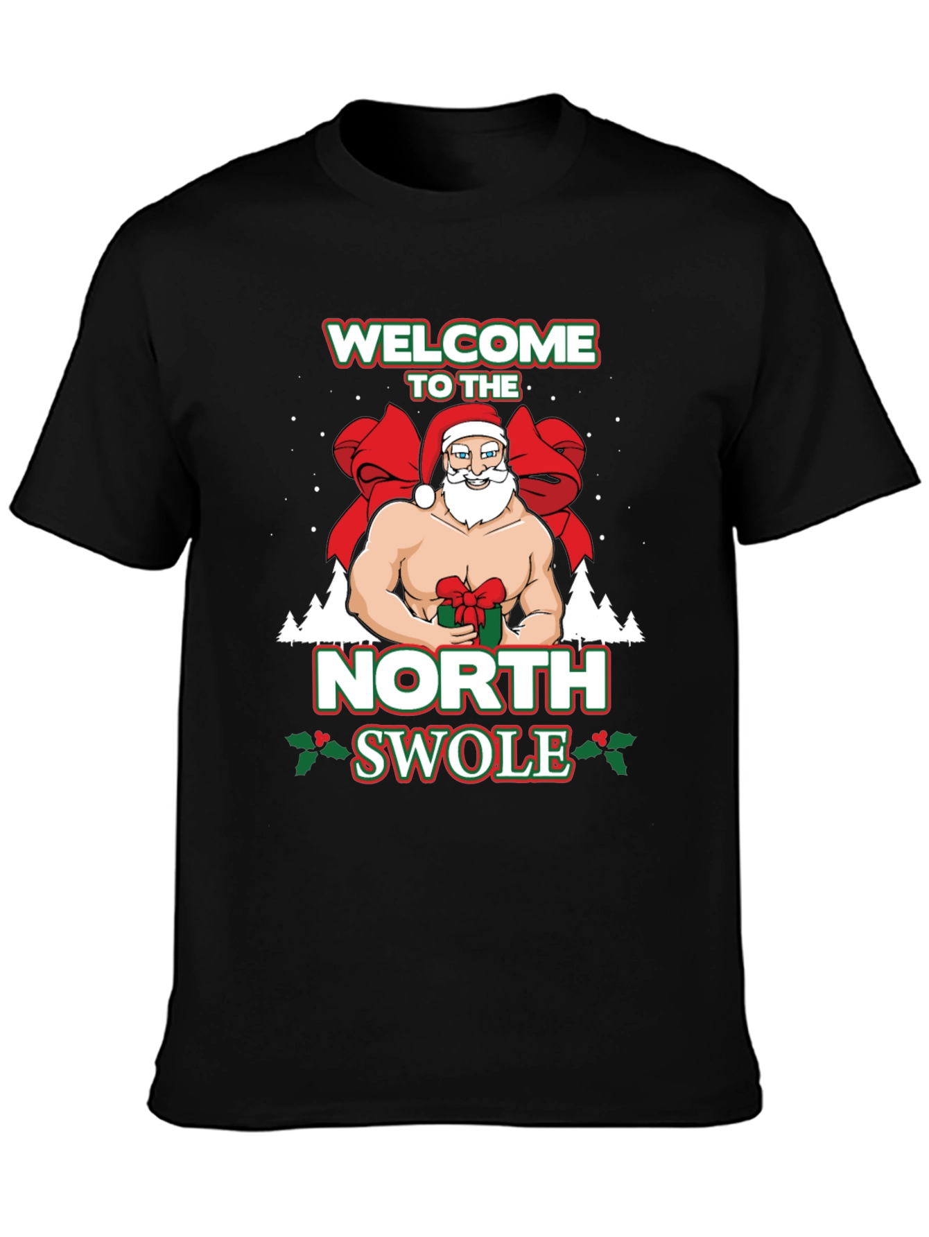 North Swole Santa T-Shirt - Black