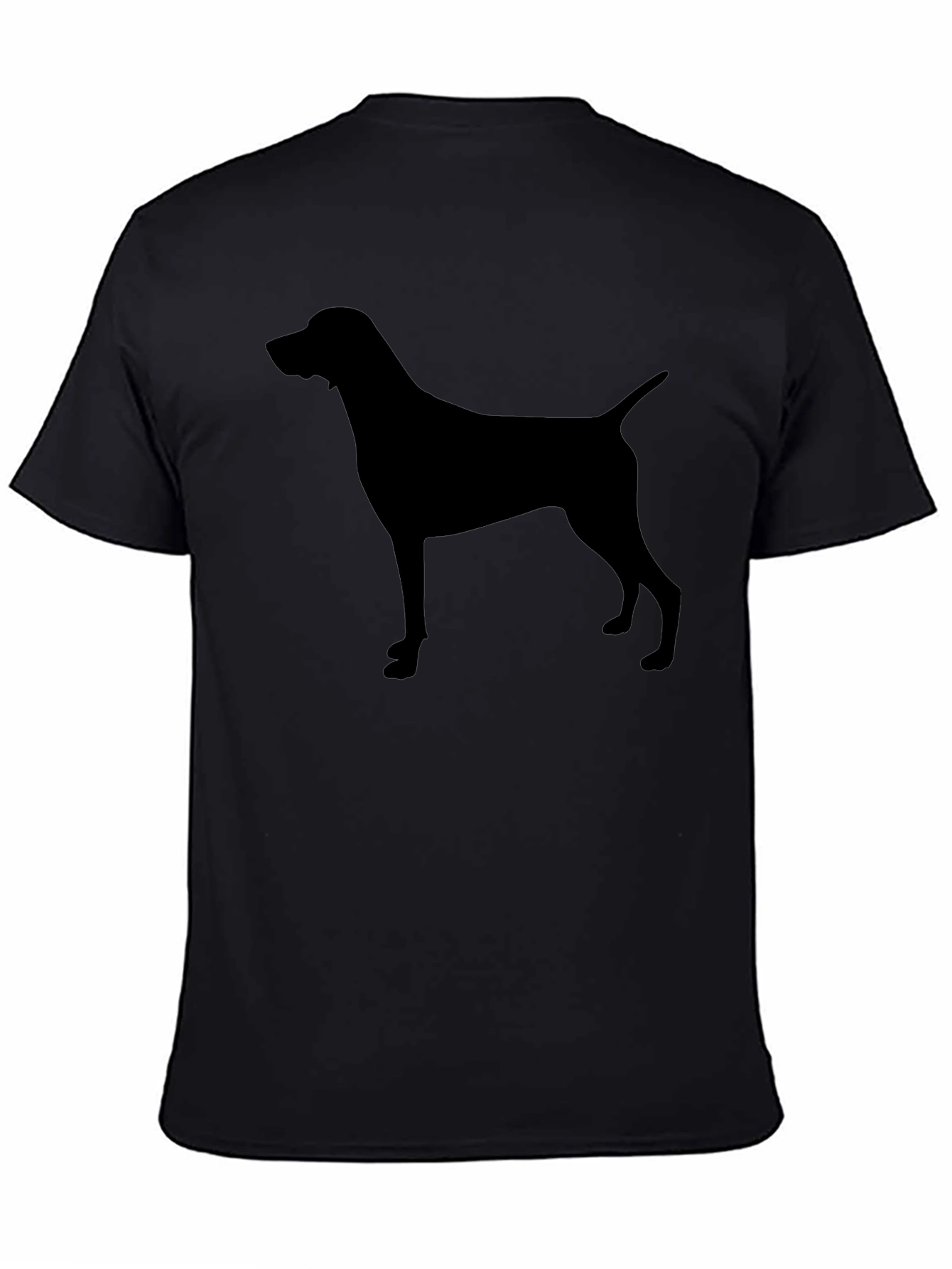 Mens Black Dog Silhouette T-Shirt