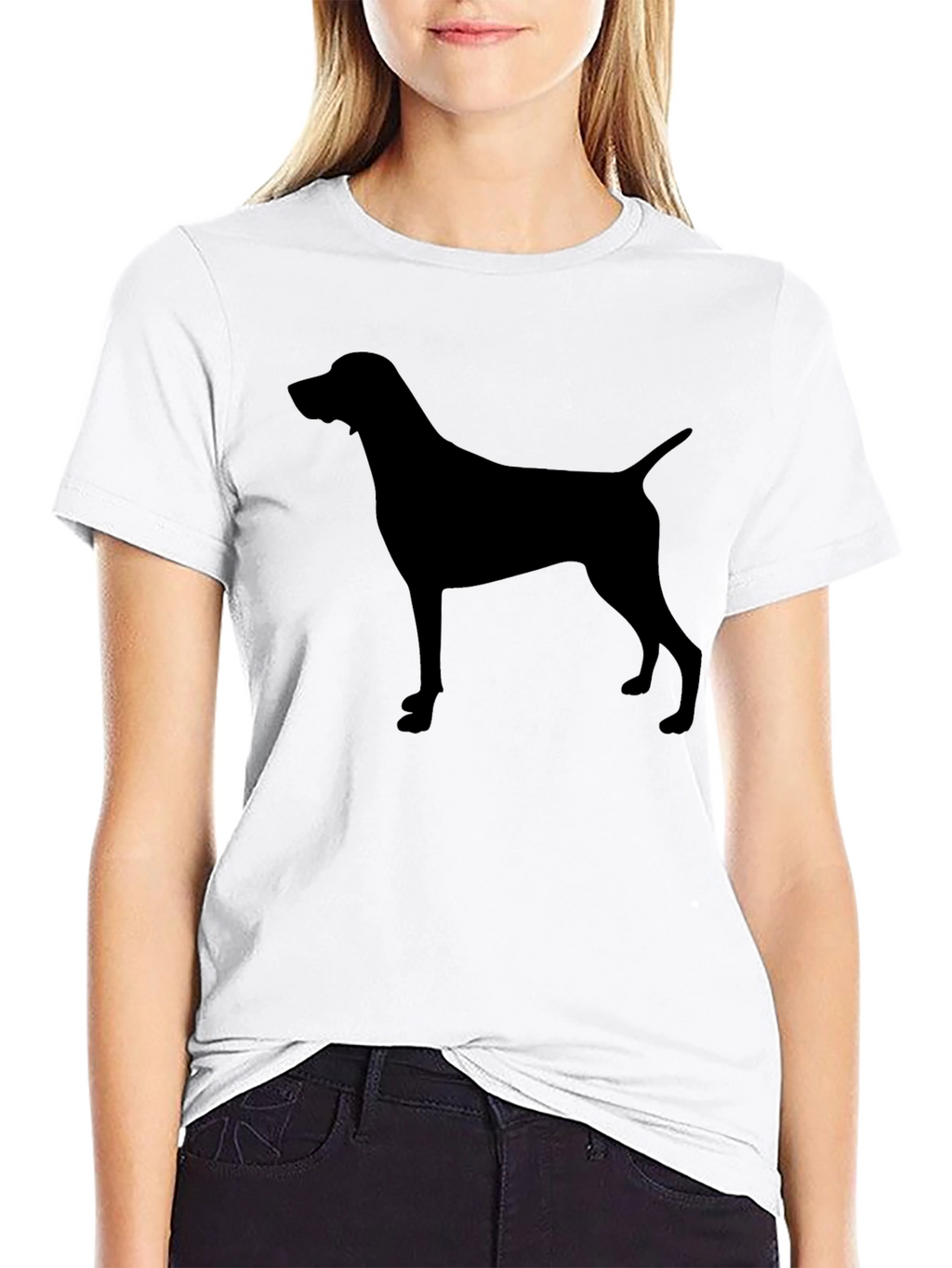 Mens Black Dog Silhouette T-Shirt