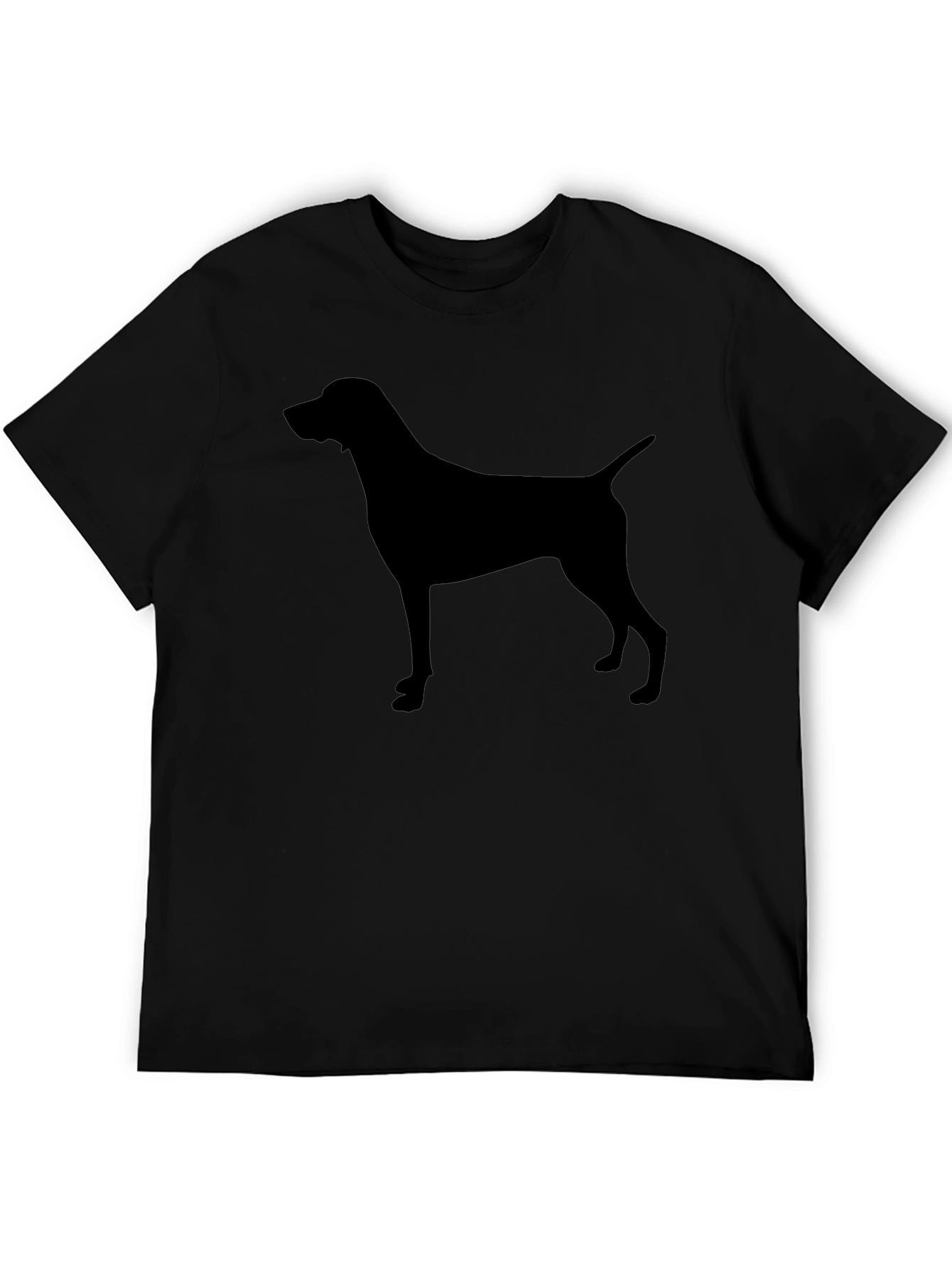 Mens Black Dog Silhouette T-Shirt