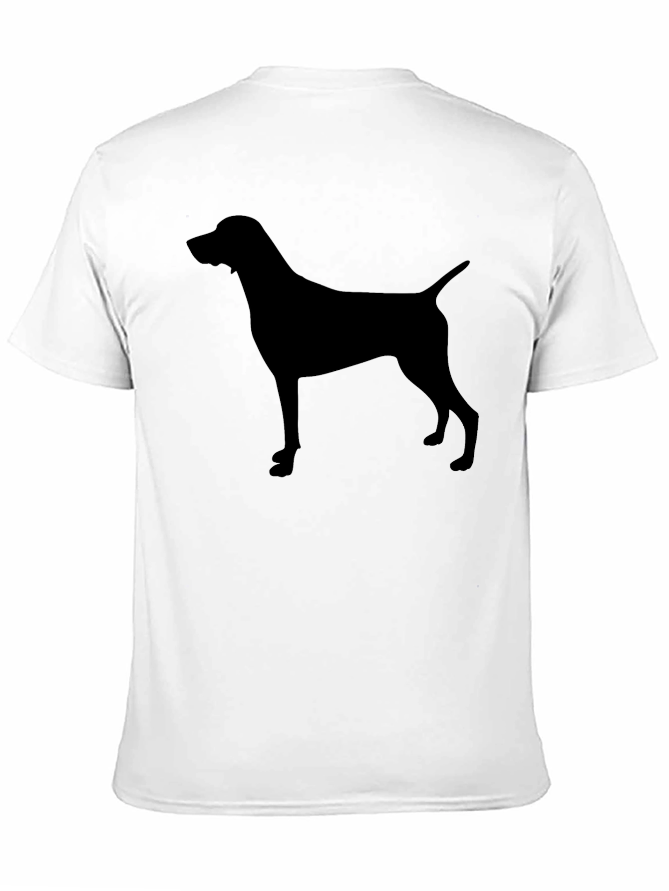 Mens Black Dog Silhouette T-Shirt