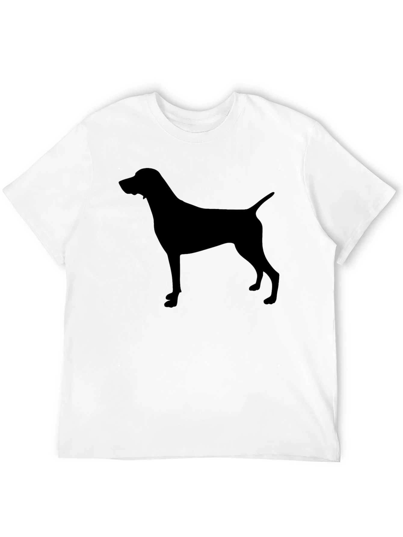 Mens Black Dog Silhouette T-Shirt