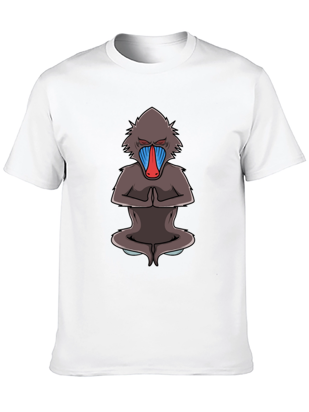 Zen Monkey Graphic Tee - Meditating Mandrill T-Shirt