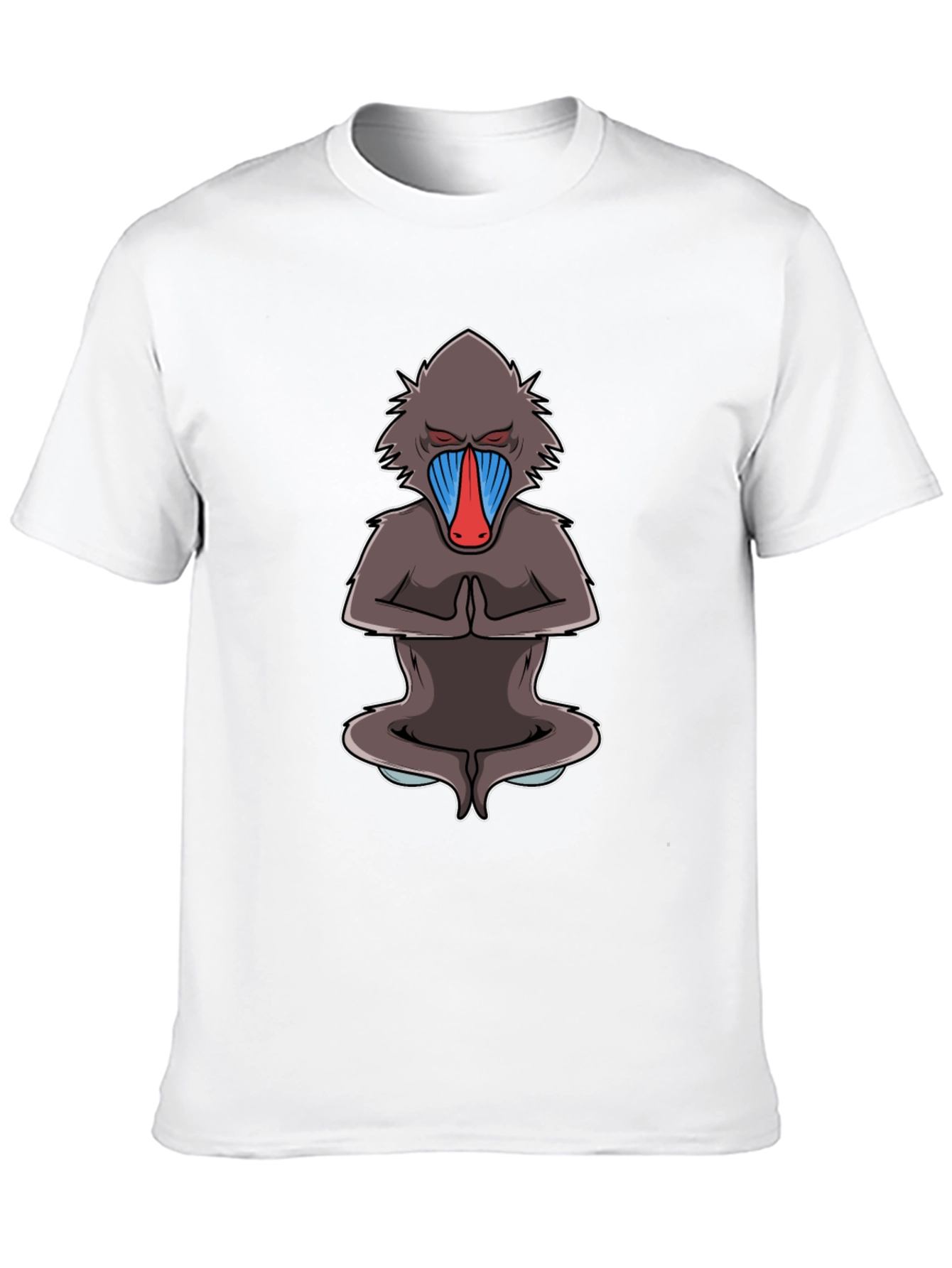 Zen Monkey Graphic Tee - Meditating Mandrill T-Shirt