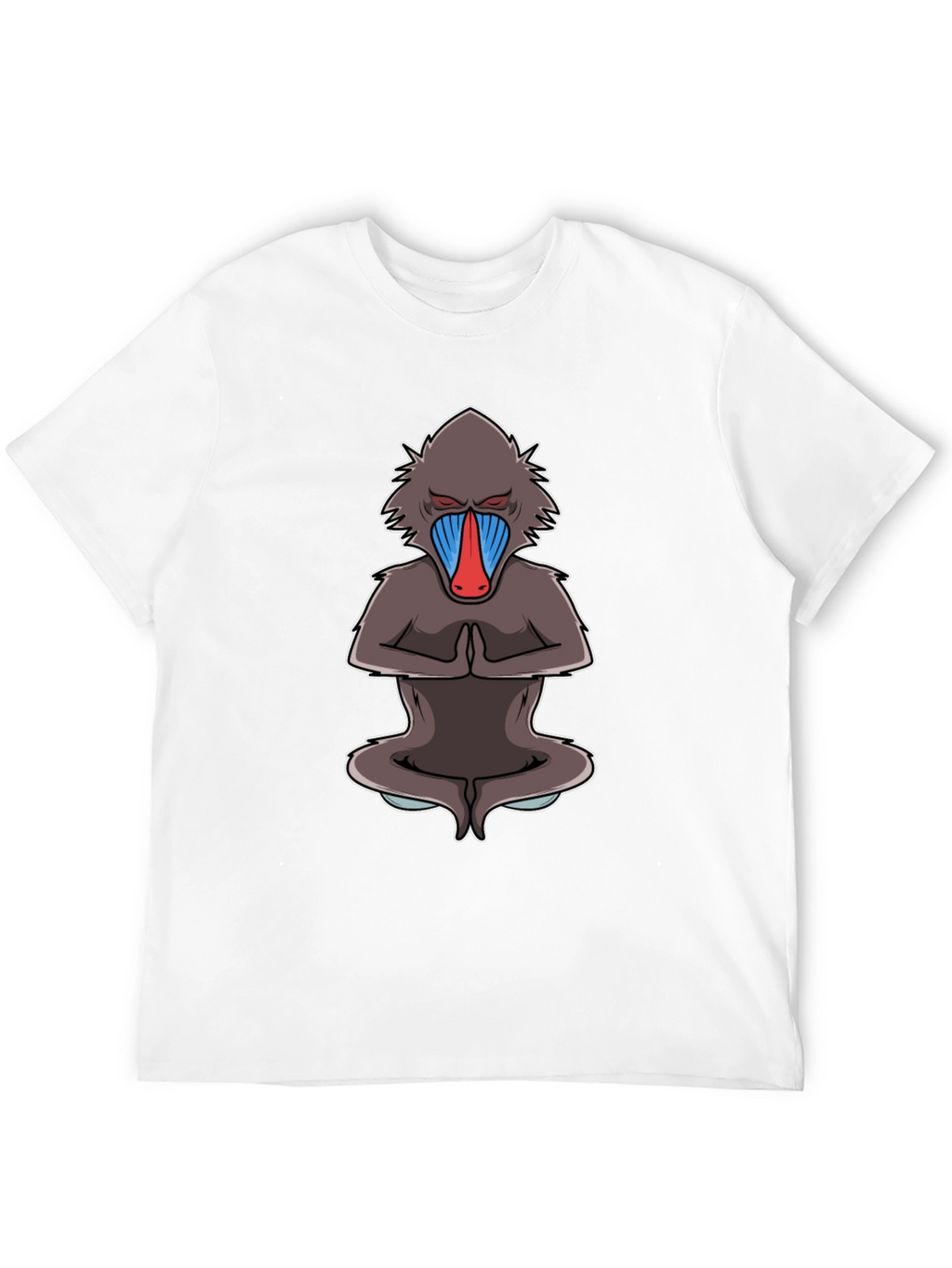 Zen Monkey Graphic Tee - Meditating Mandrill T-Shirt