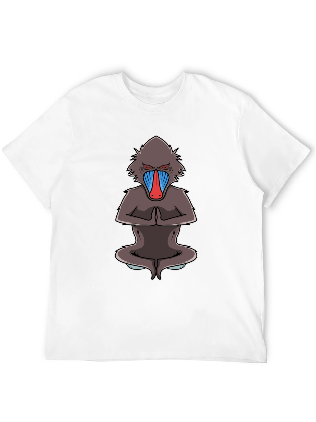 Zen Monkey Graphic Tee - Meditating Mandrill T-Shirt
