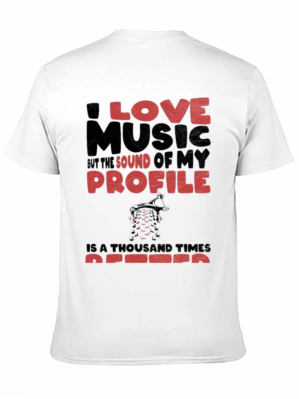 I Love Music Funny Mountain Biker T-Shirt