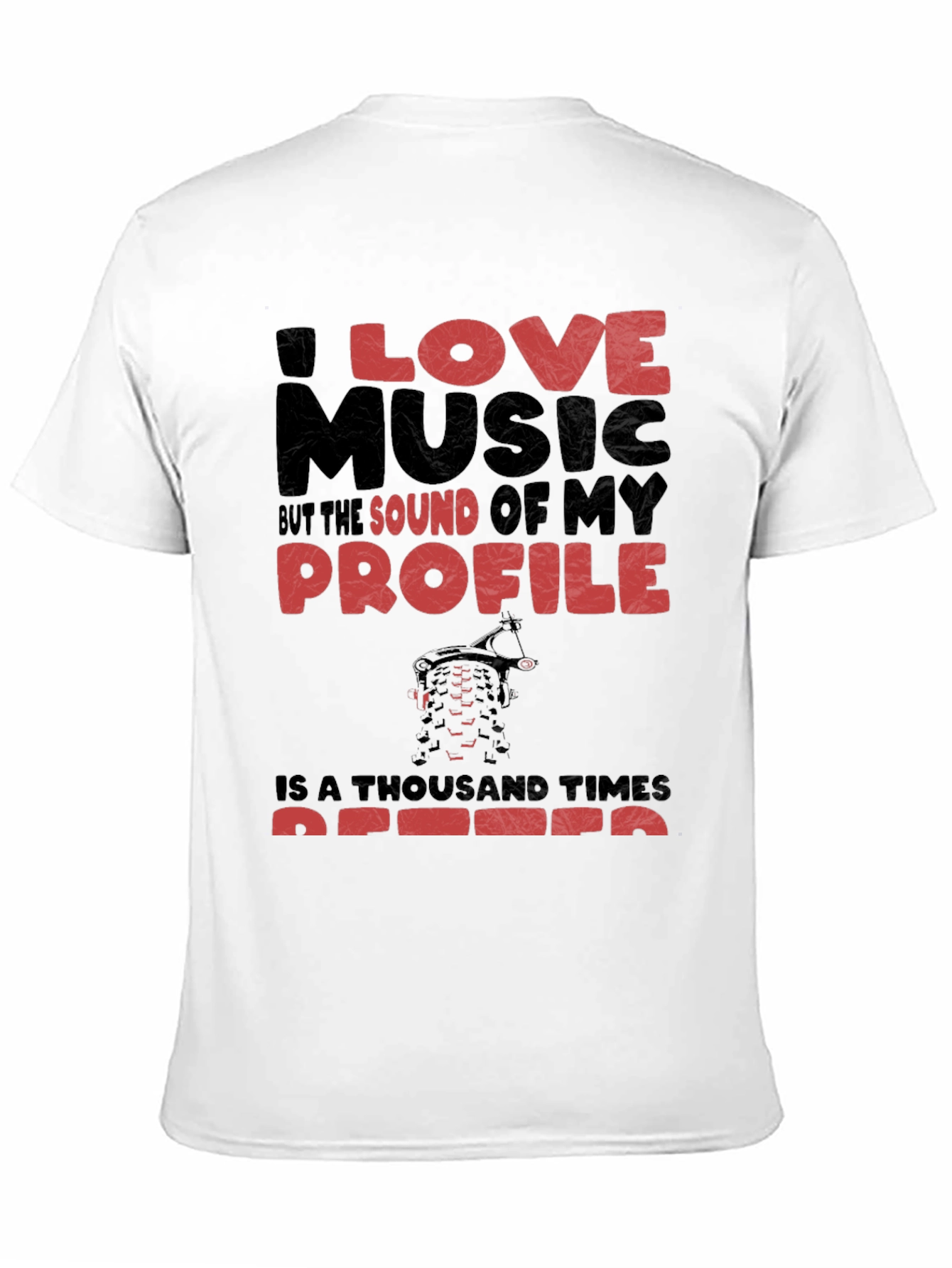 I Love Music Funny Mountain Biker T-Shirt