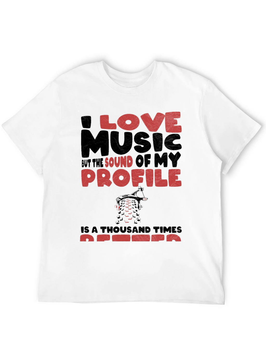 I Love Music Funny Mountain Biker T-Shirt