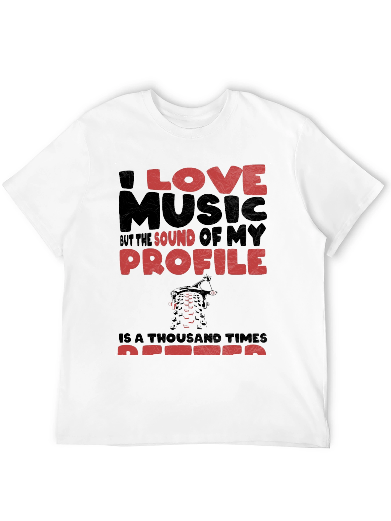 I Love Music Funny Mountain Biker T-Shirt