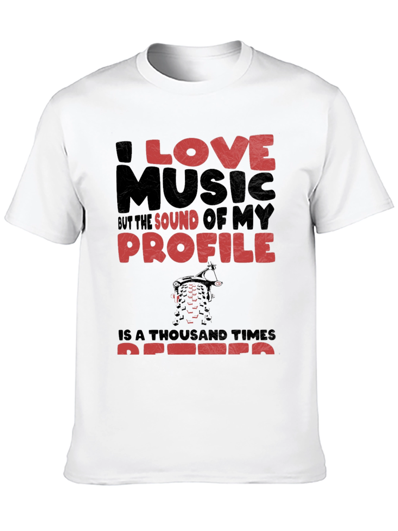 I Love Music Funny Mountain Biker T-Shirt