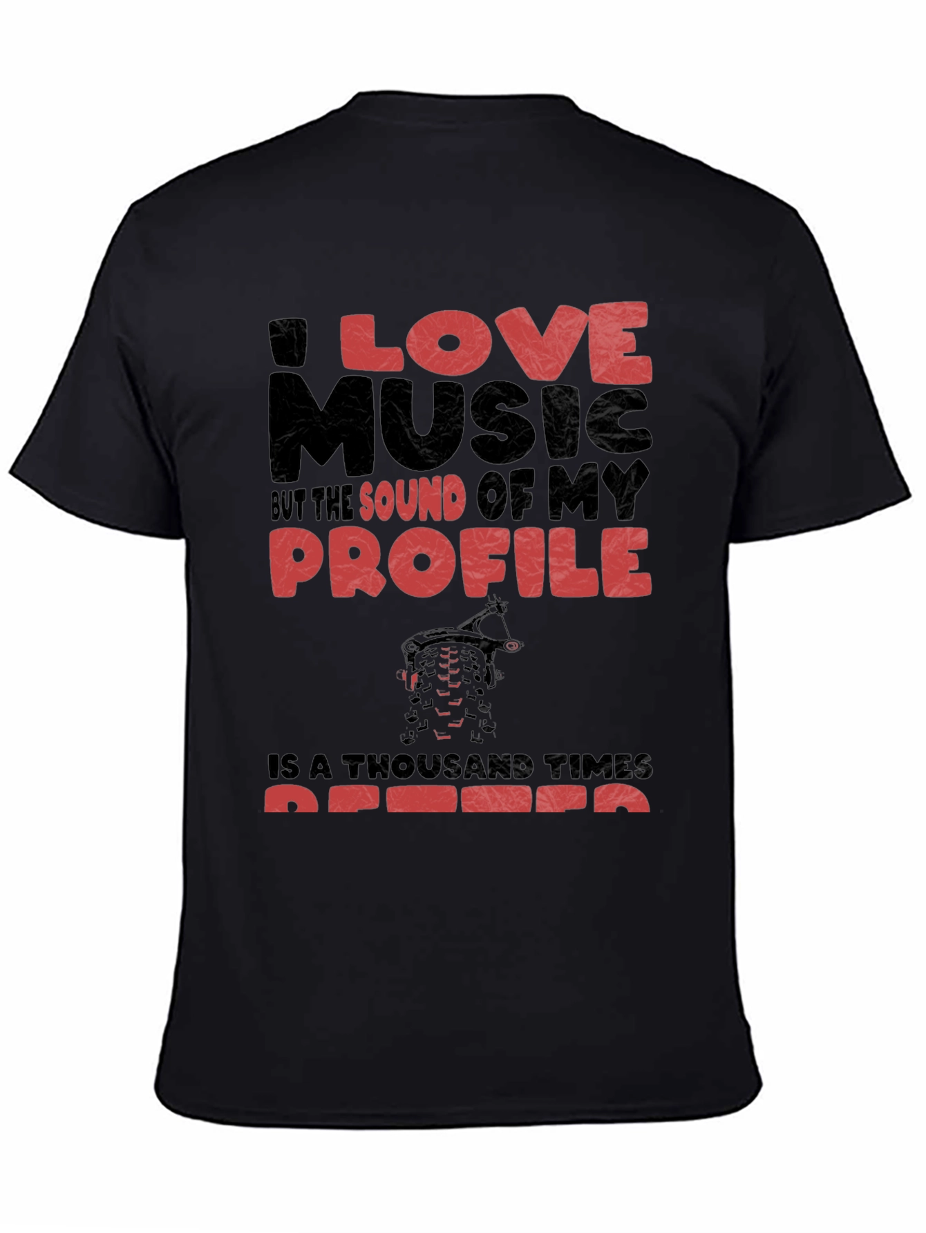 I Love Music Funny Mountain Biker T-Shirt