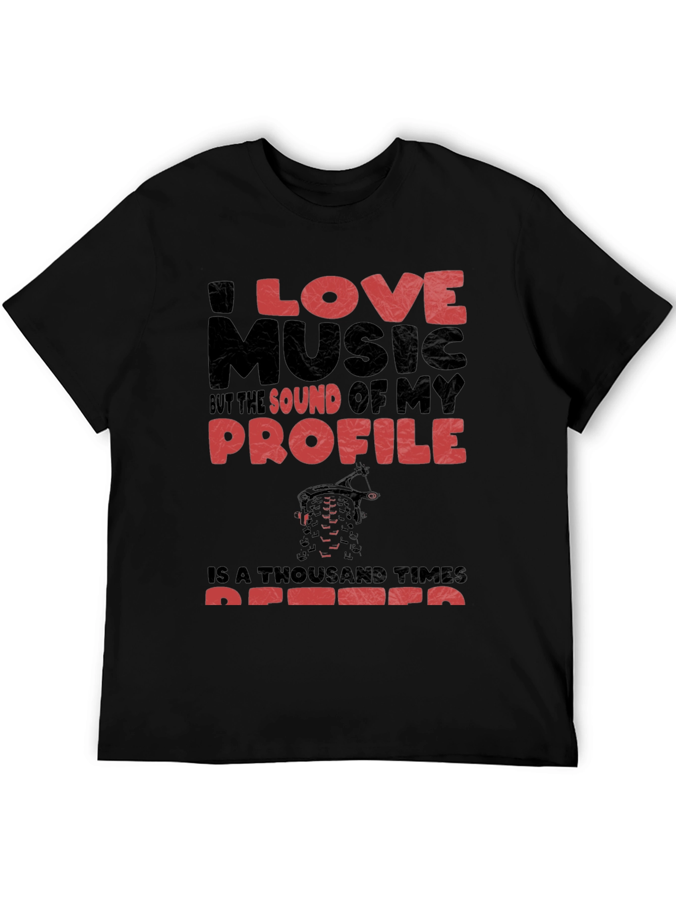 I Love Music Funny Mountain Biker T-Shirt