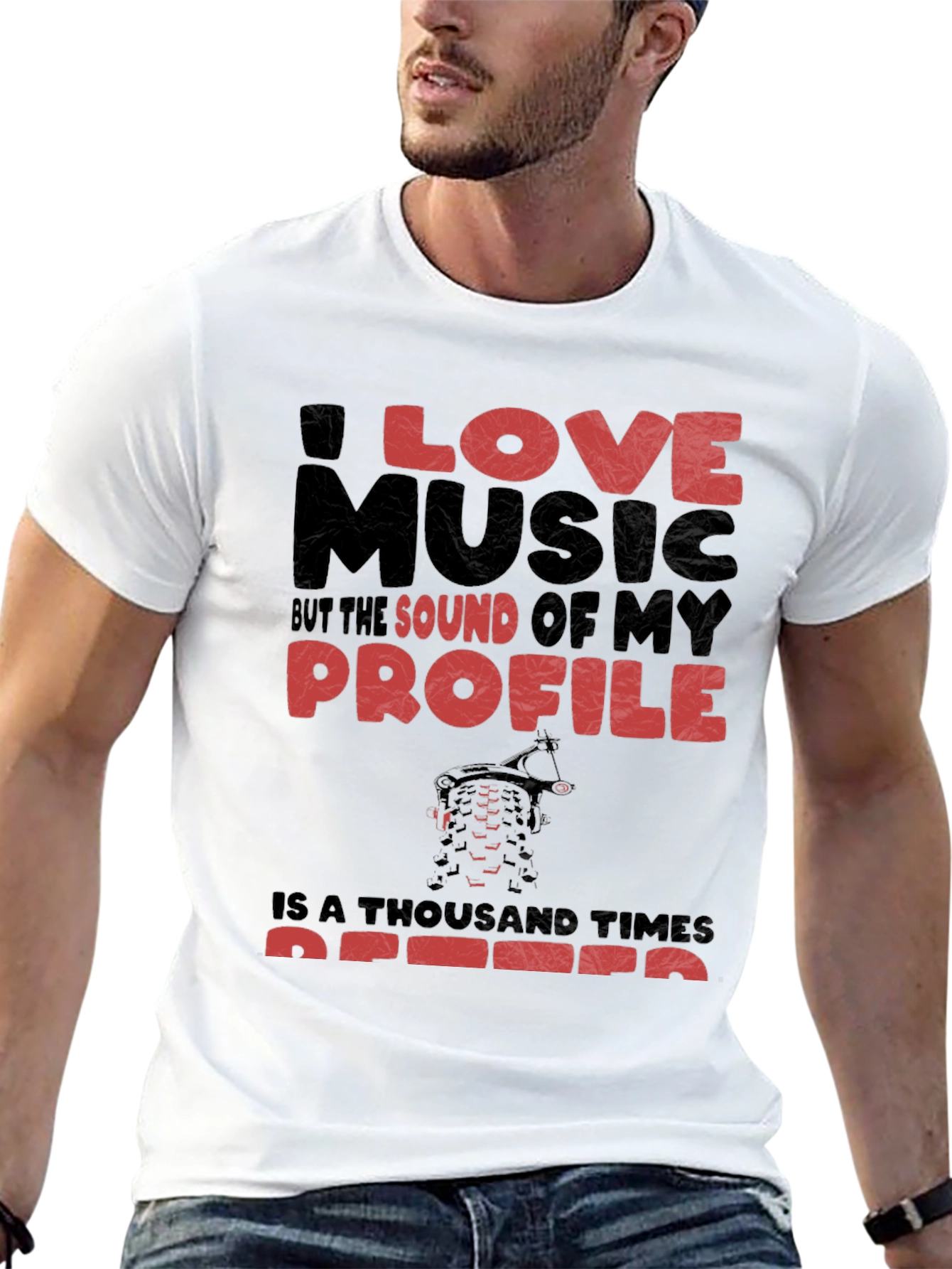 I Love Music Funny Mountain Biker T-Shirt