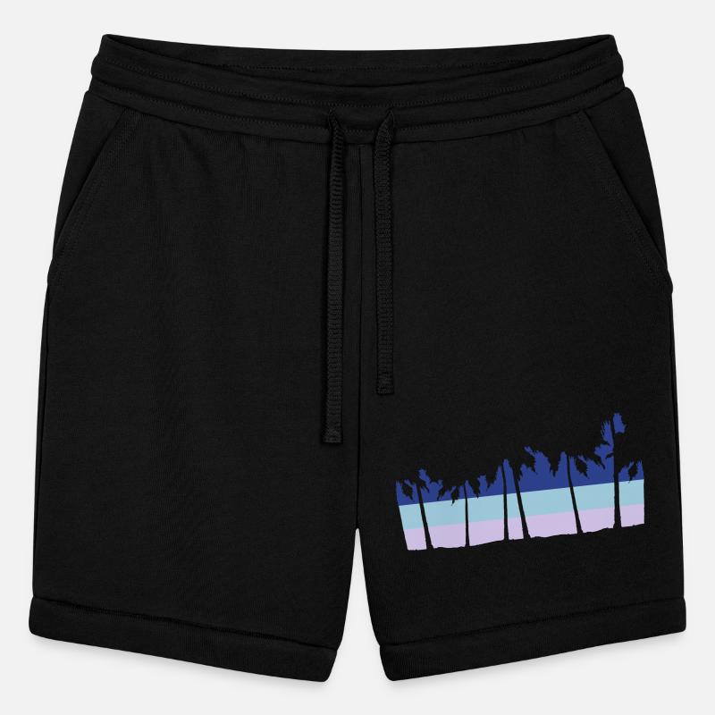 Palm Trees Island Beach Vacation Stripes Sea Lines