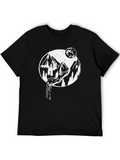 Nature Scene Graphic Tee - Mountain Moon