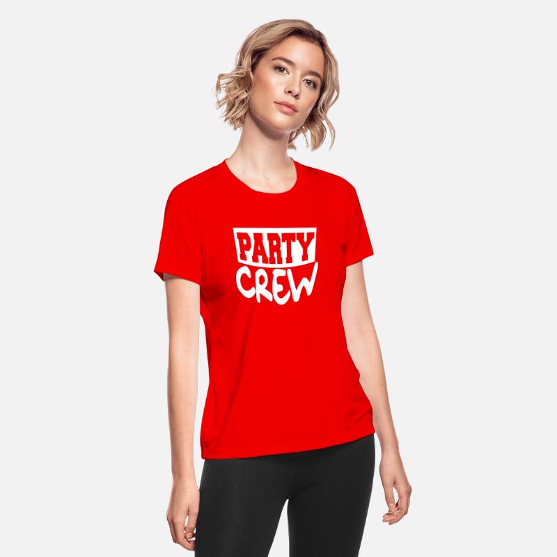 Party Crew Team Fun Friends Group Member Text Logo