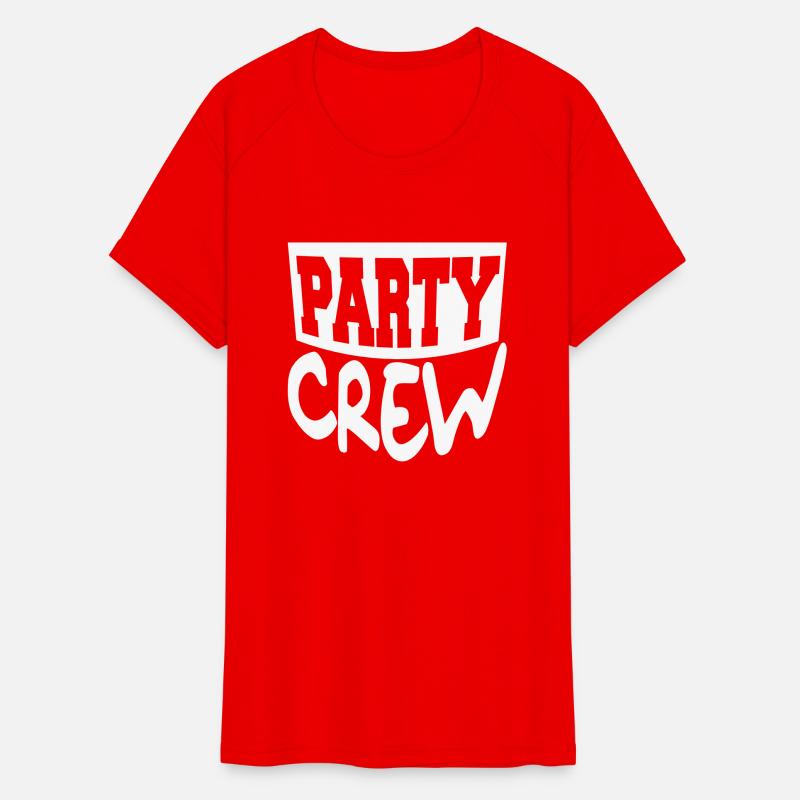 Party Crew Team Fun Friends Group Member Text Logo