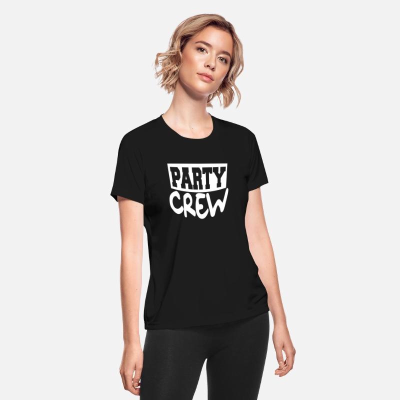 Party Crew Team Fun Friends Group Member Text Logo