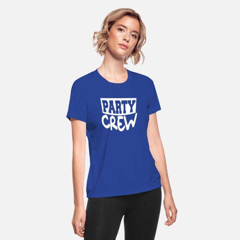 Party Crew Team Fun Friends Group Member Text Logo