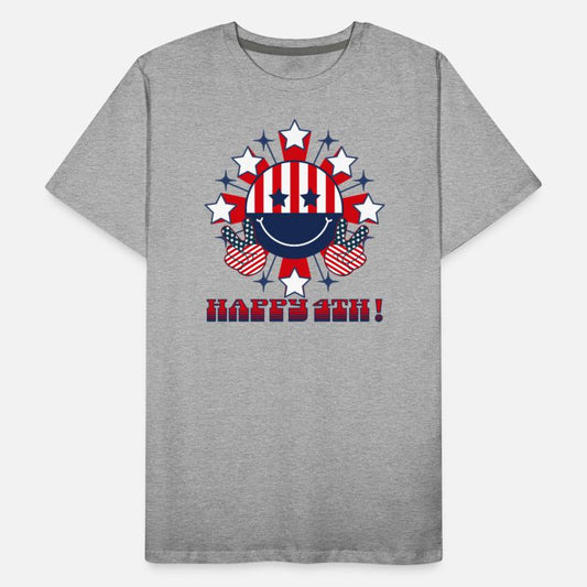 Patriotic groovy Happy Face -peace sign graphic