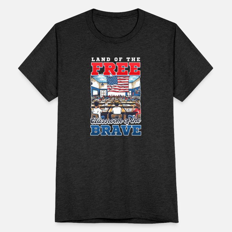 Patriotic Teacher Land Of Free Classroom Of Brave