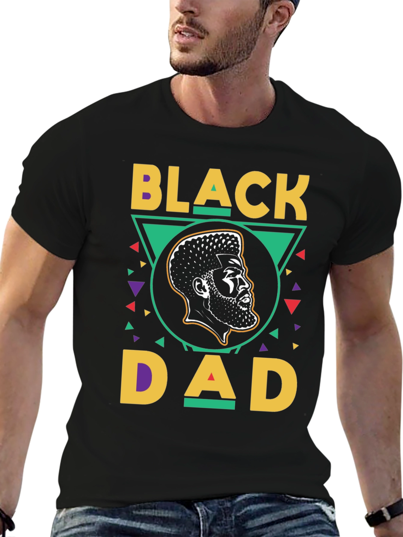 Black Dad Graphic Tee - Stylish Fathers Day Gift