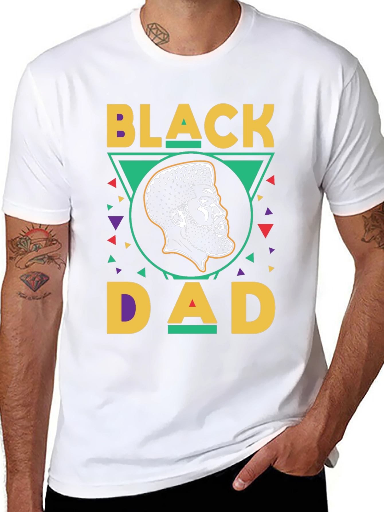 Black Dad Graphic Tee - Stylish Fathers Day Gift