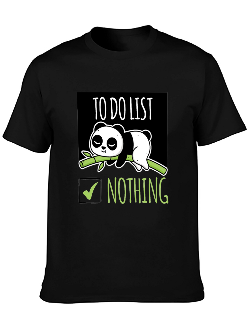 Lazy Panda To-Do List T-Shirt