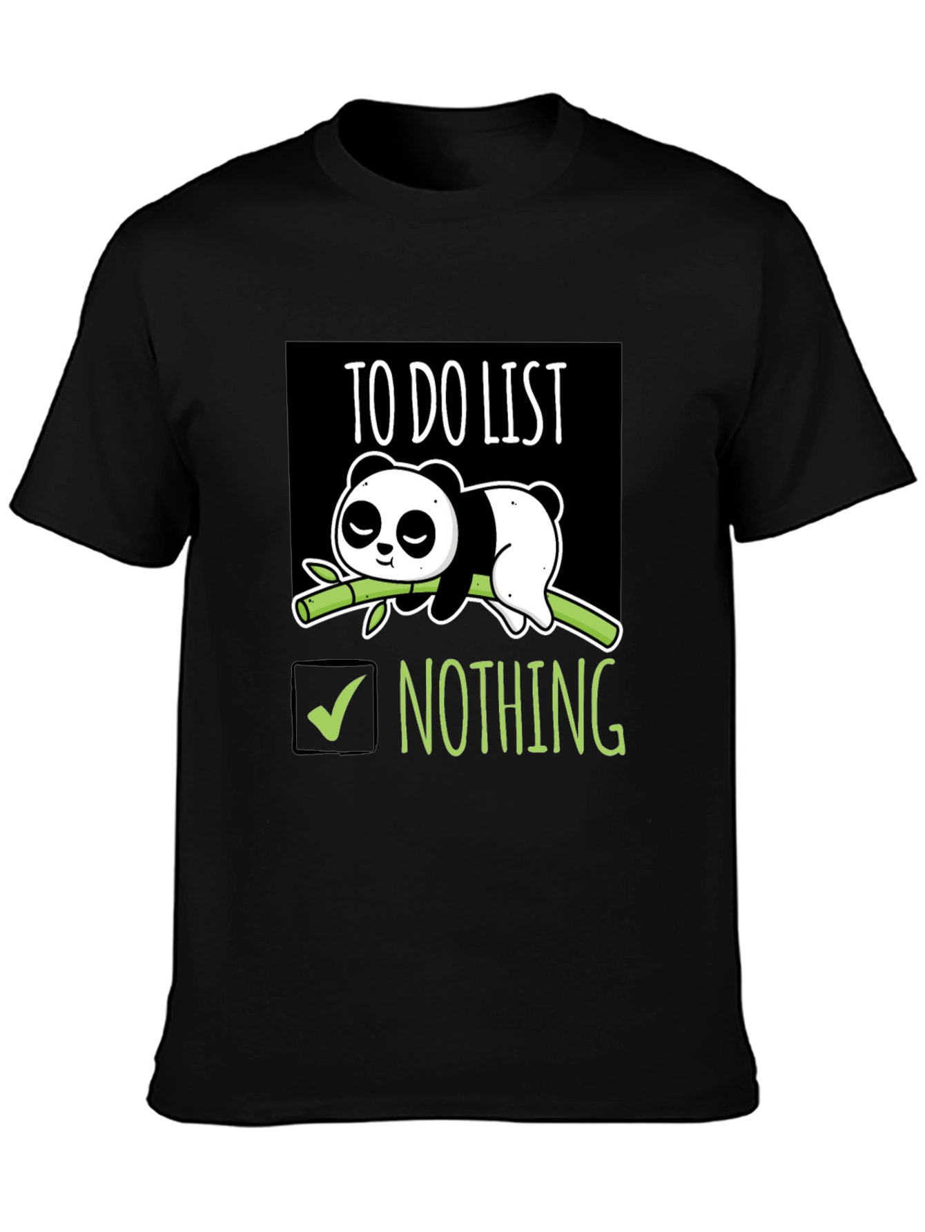 Lazy Panda To-Do List T-Shirt