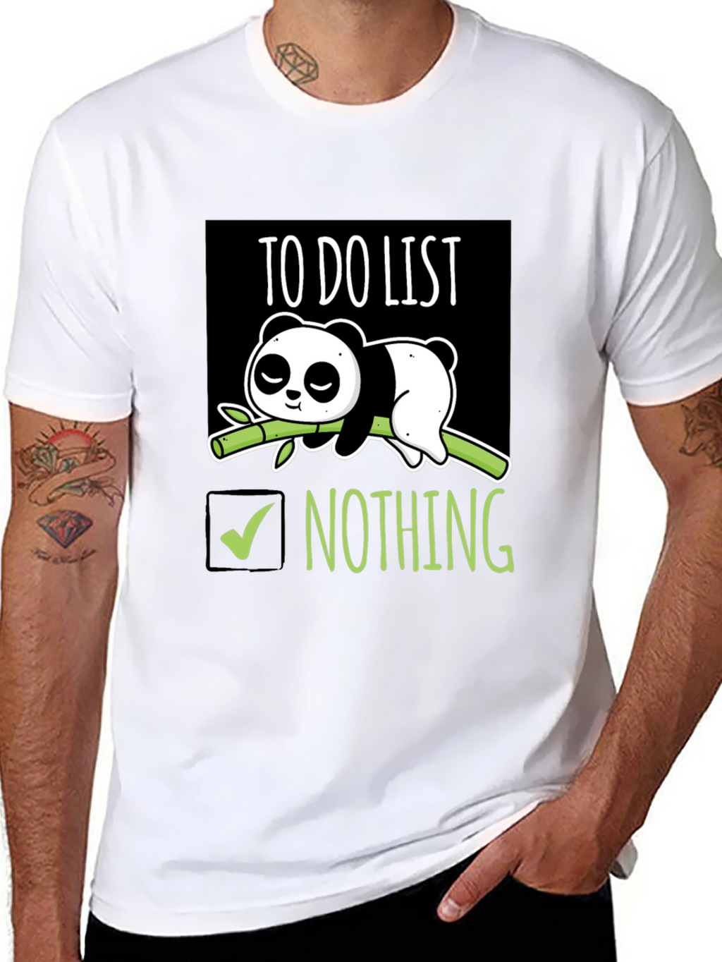 Lazy Panda To-Do List T-Shirt