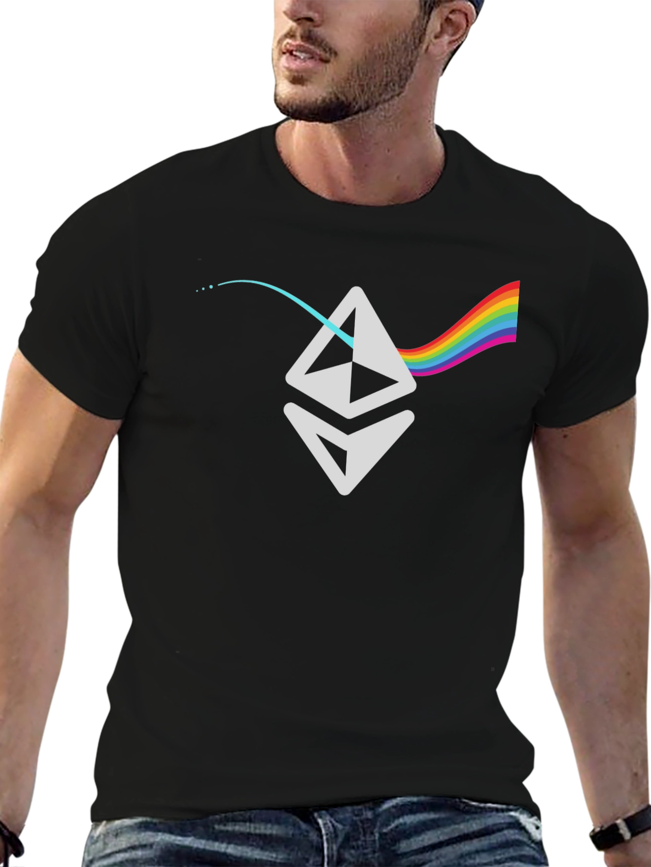Ethereum Prism T-Shirt - Crypto Rainbow