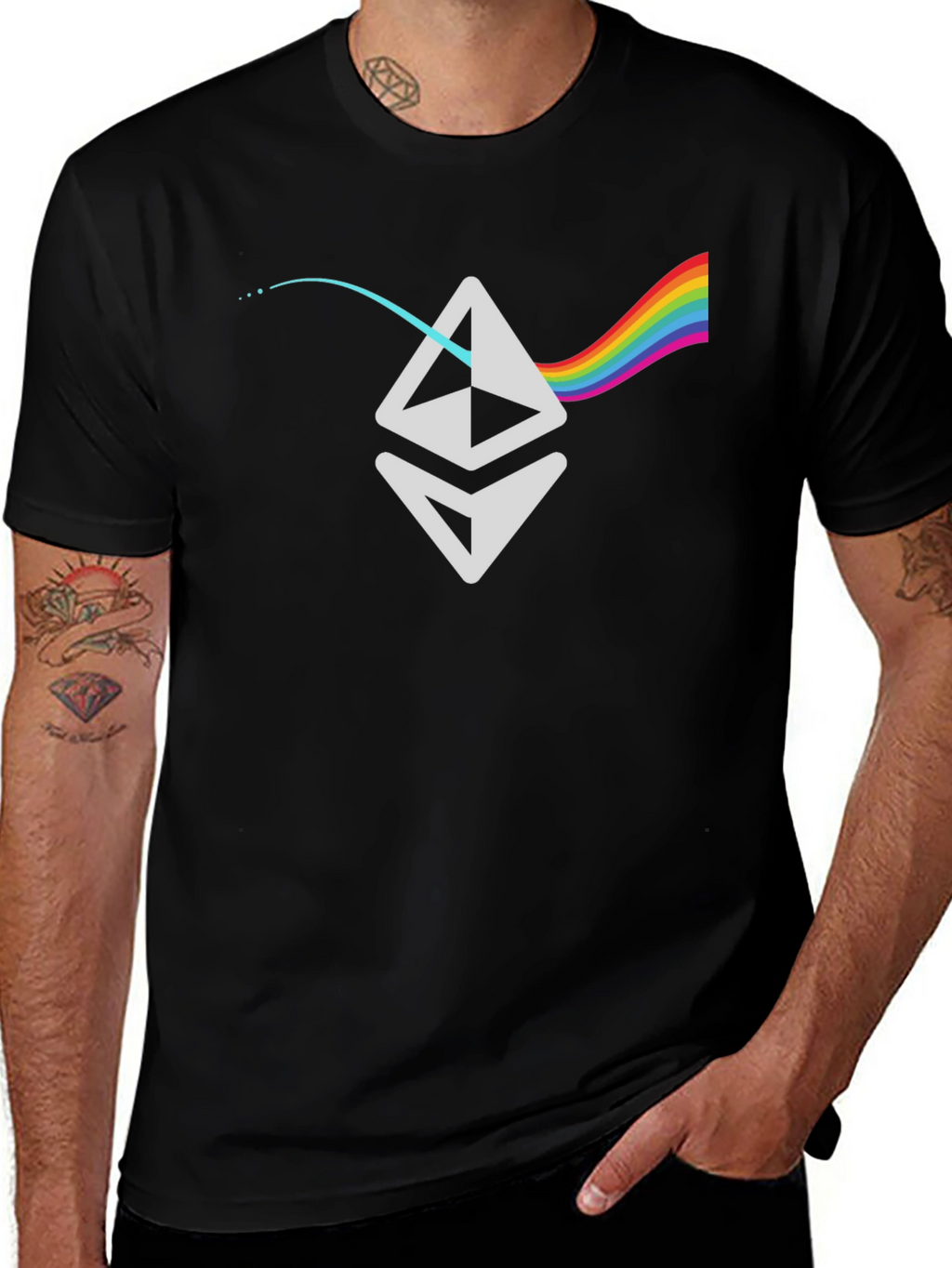 Ethereum Prism T-Shirt - Crypto Rainbow