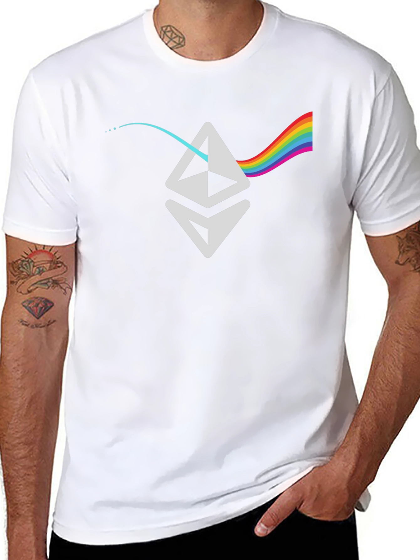 Ethereum Prism T-Shirt - Crypto Rainbow