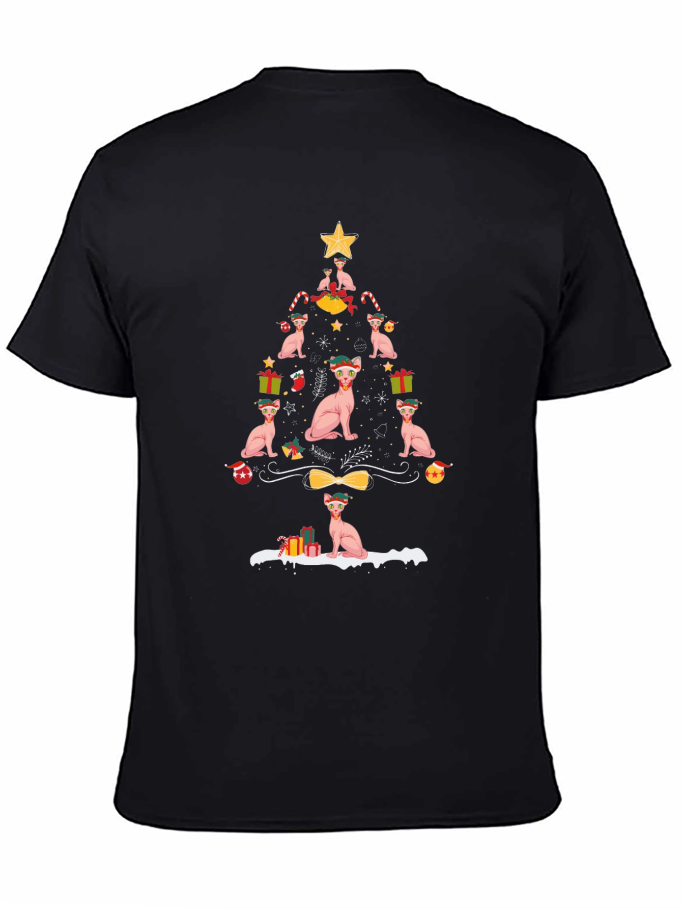 Sphynx Cat Christmas Tree T-Shirt