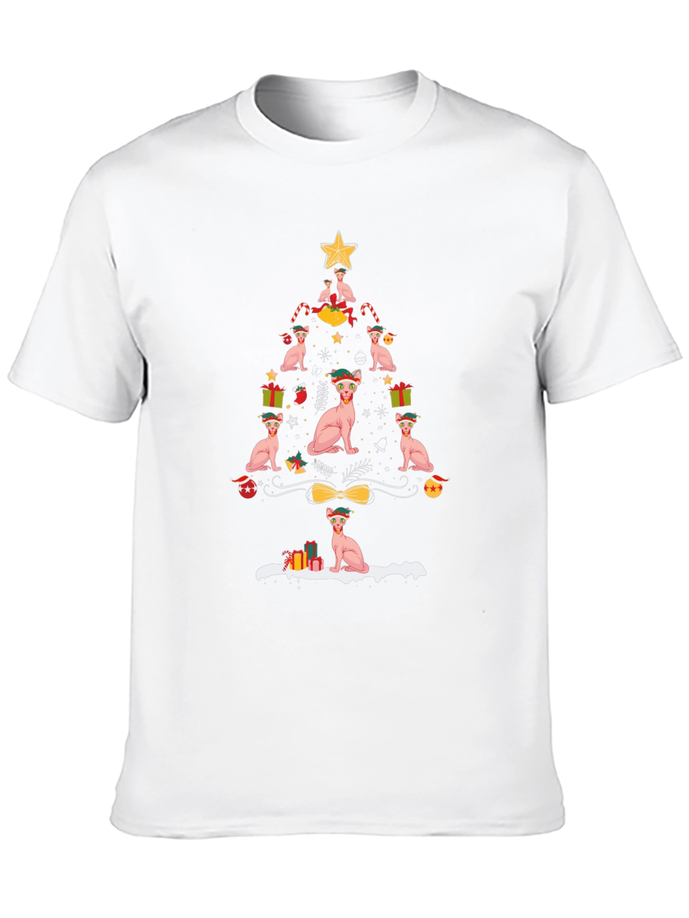Sphynx Cat Christmas Tree T-Shirt