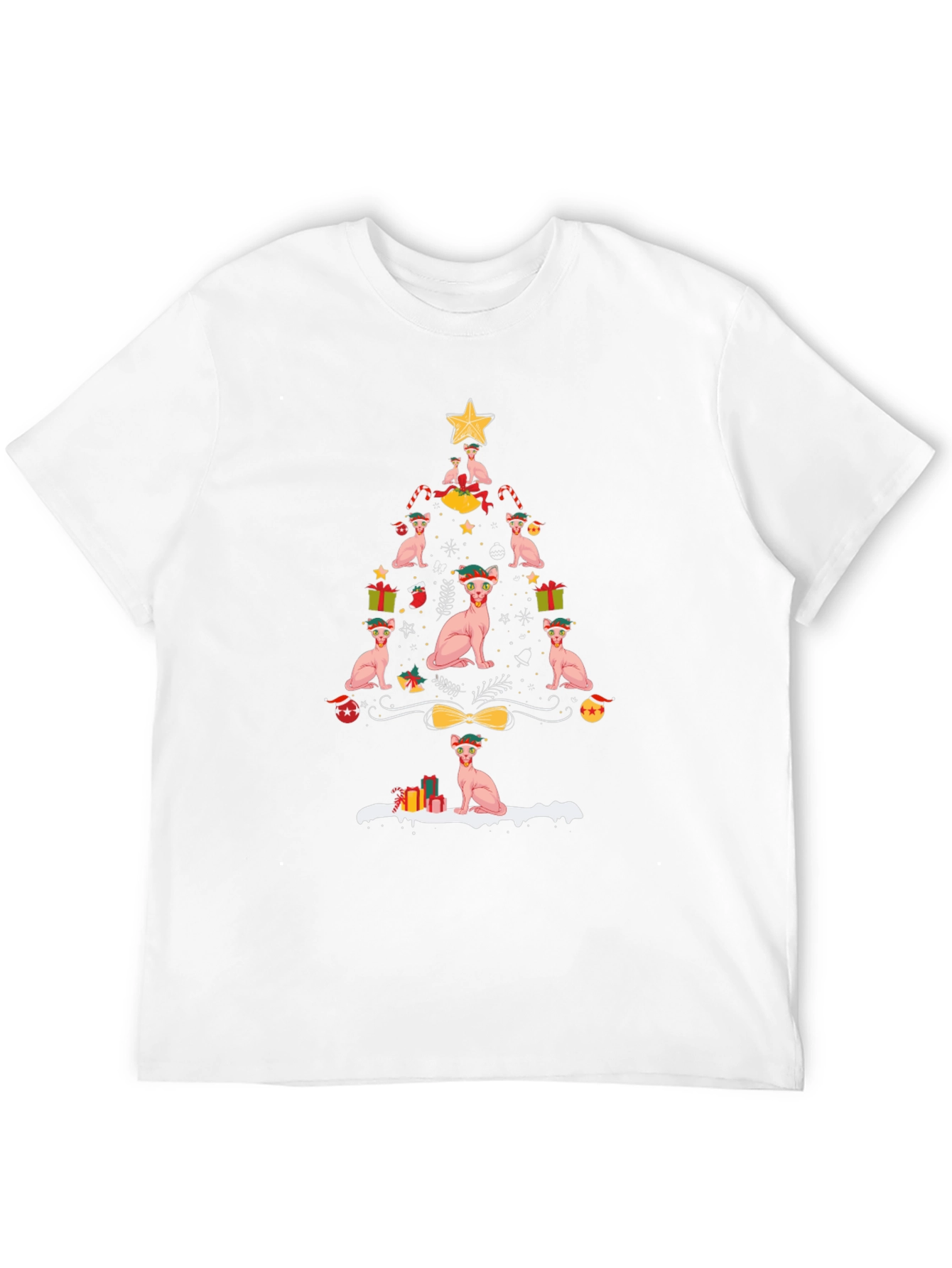 Sphynx Cat Christmas Tree T-Shirt