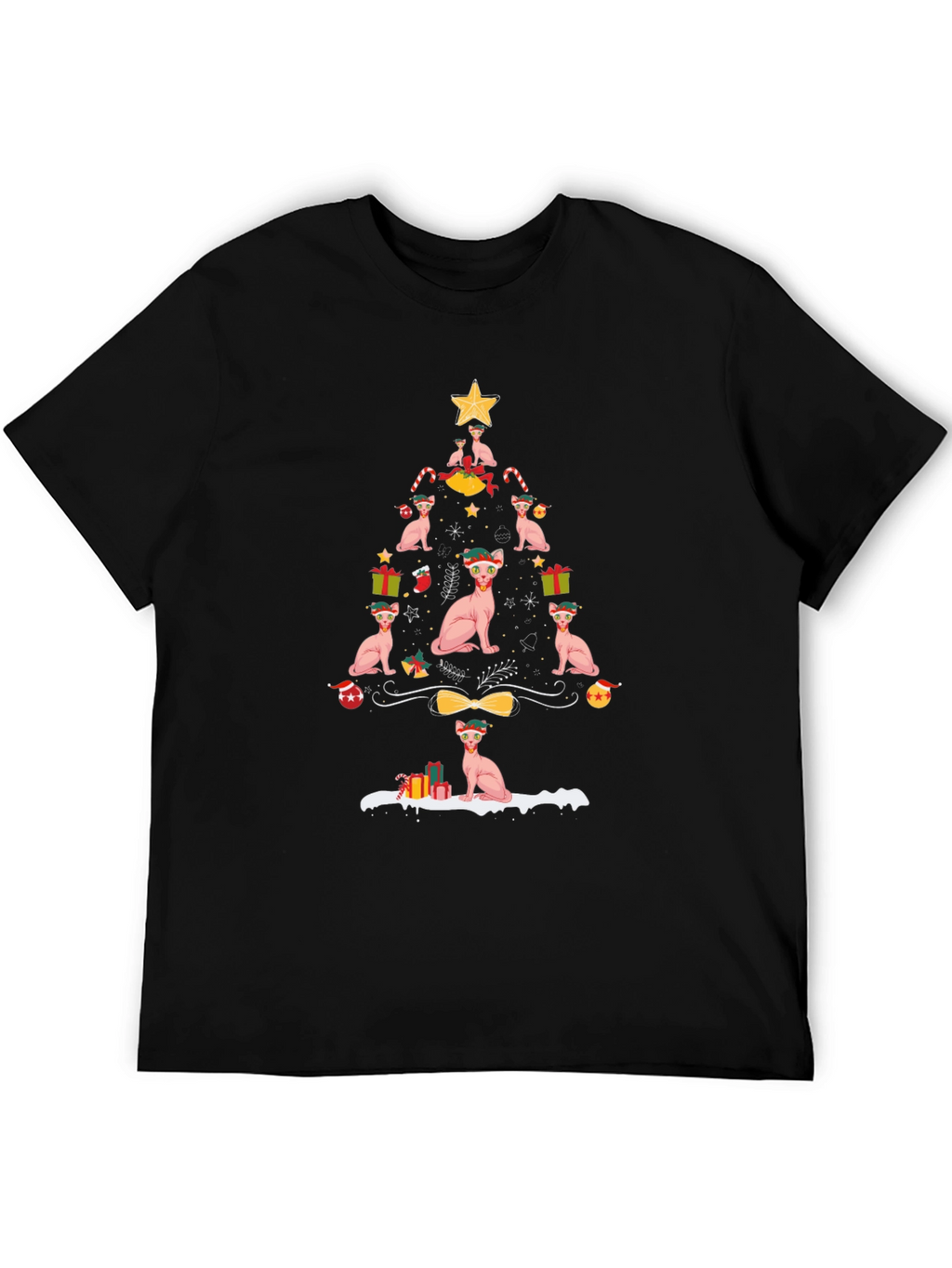 Sphynx Cat Christmas Tree T-Shirt