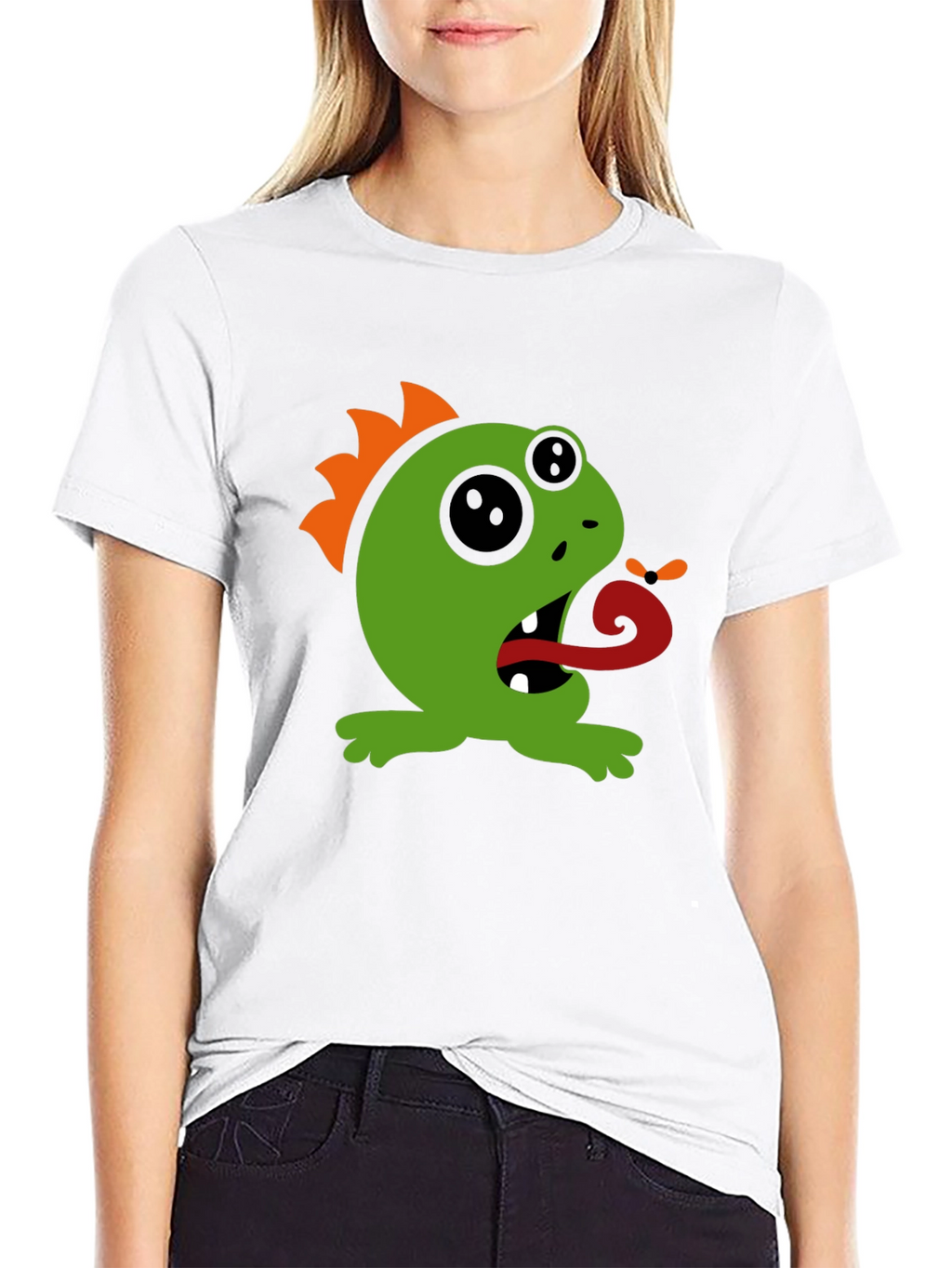 Monster Graphic Tee - Black Cotton T-Shirt