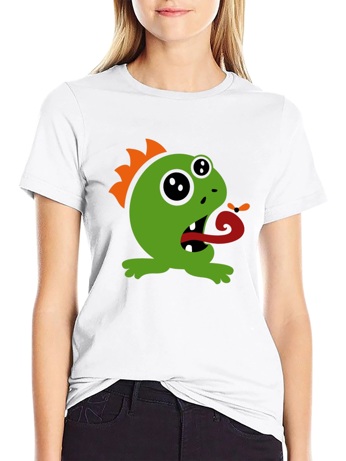 Monster Graphic Tee - Black Cotton T-Shirt