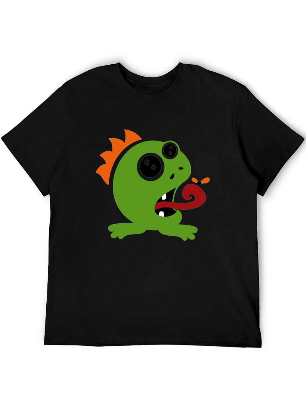 Monster Graphic Tee - Black Cotton T-Shirt