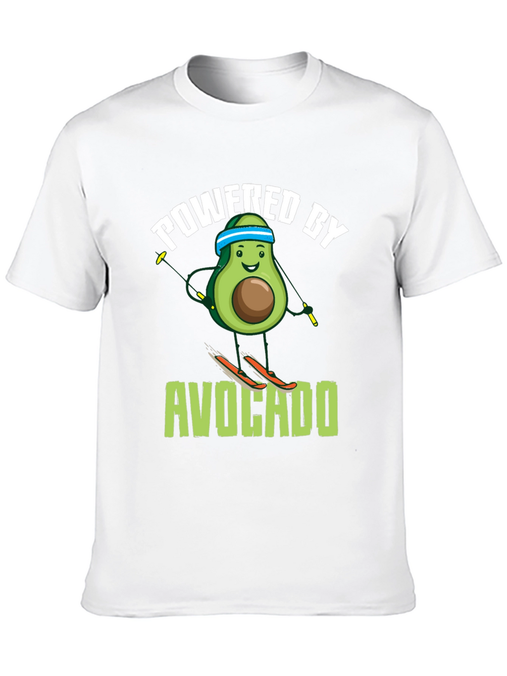Powered by Avocado Skiing T-Shirt
