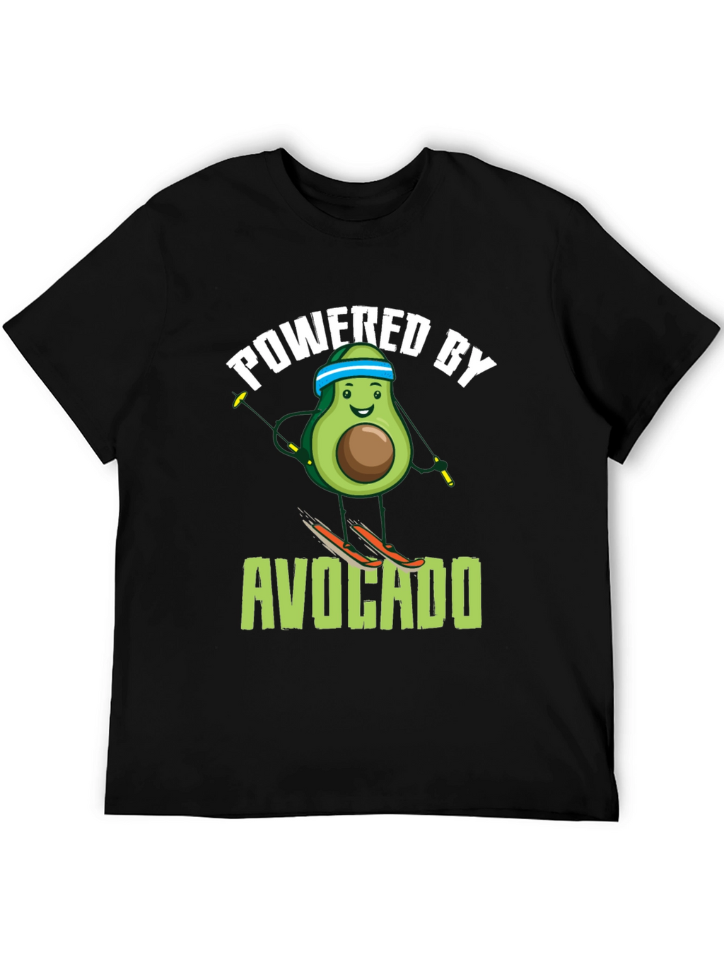 Powered by Avocado Skiing T-Shirt