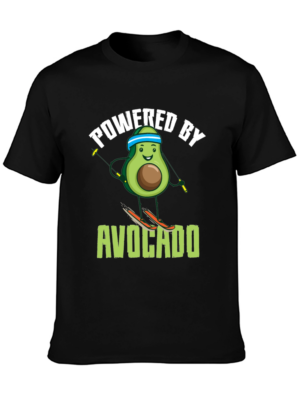 Powered by Avocado Skiing T-Shirt
