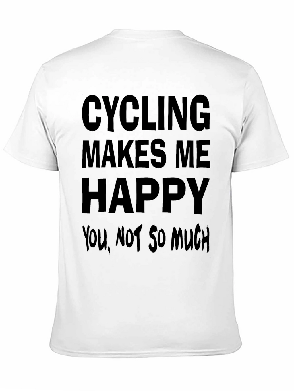 Cycling Makes Me Happy Black T-Shirt
