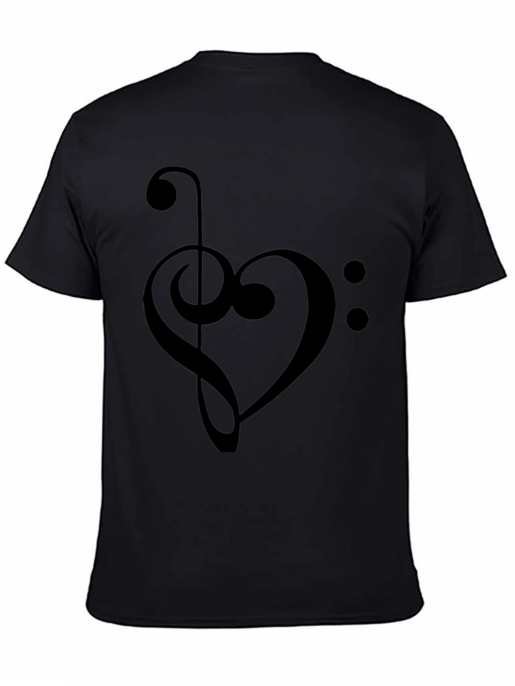 Musical Heart T-Shirt - Bass Clef Love
