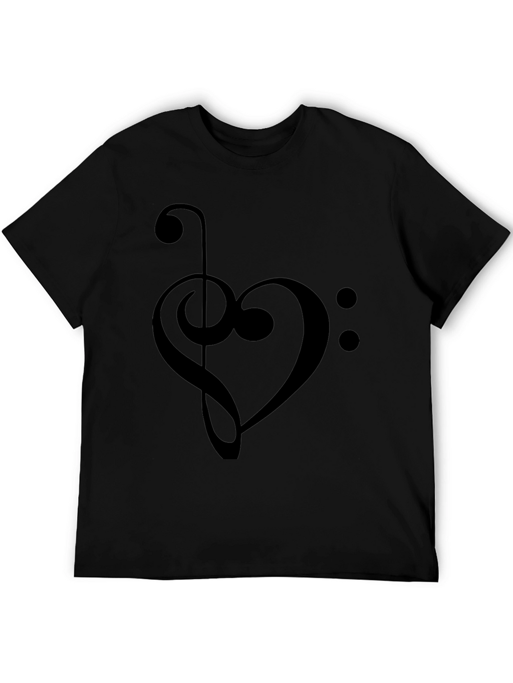 Musical Heart T-Shirt - Bass Clef Love